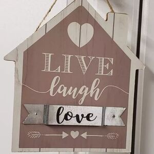 Live Laugh Love Hanging Wall Sign Plaque Greenbrier